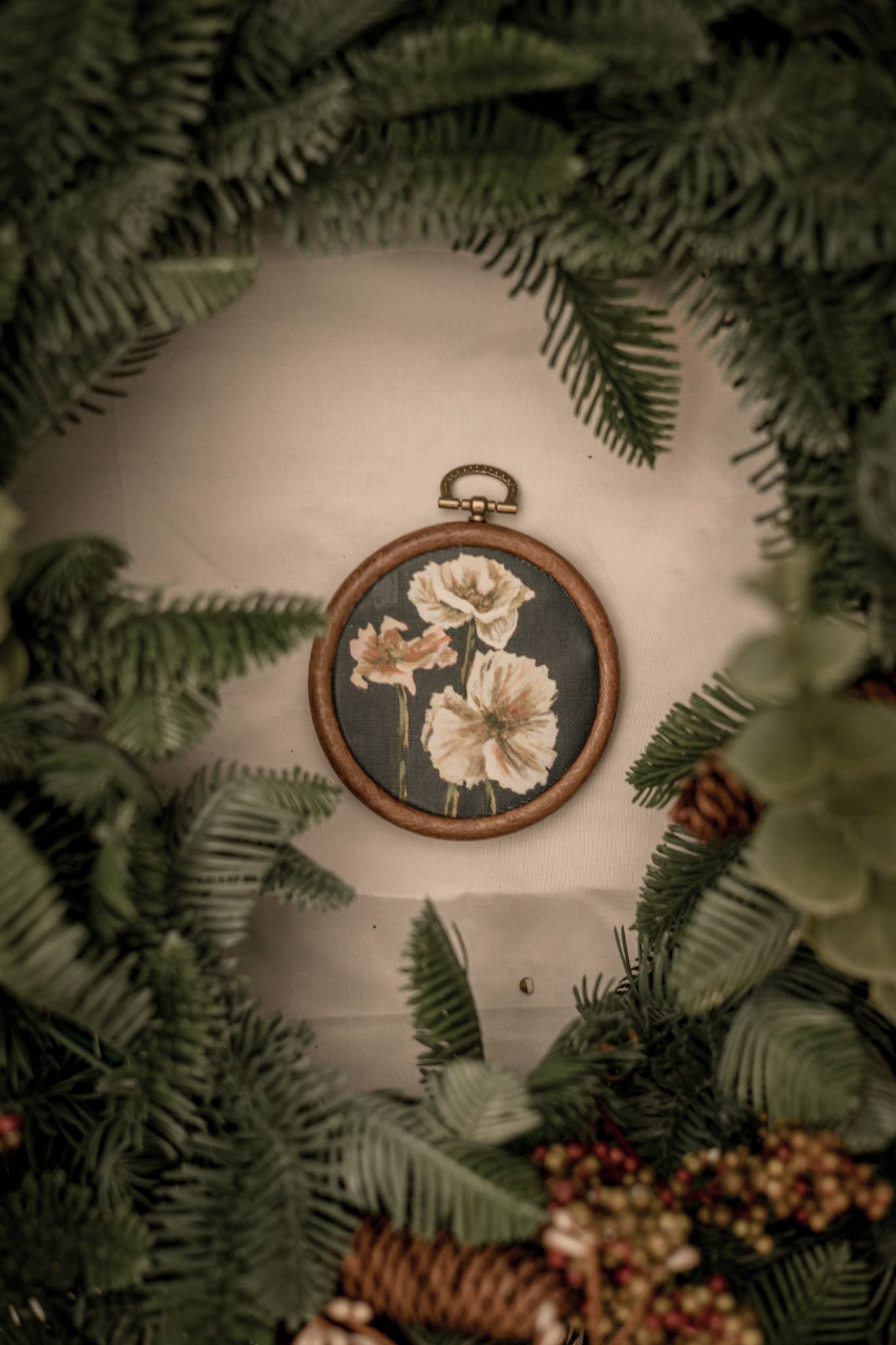 "Wild Flower no. 1" Circle Ornament