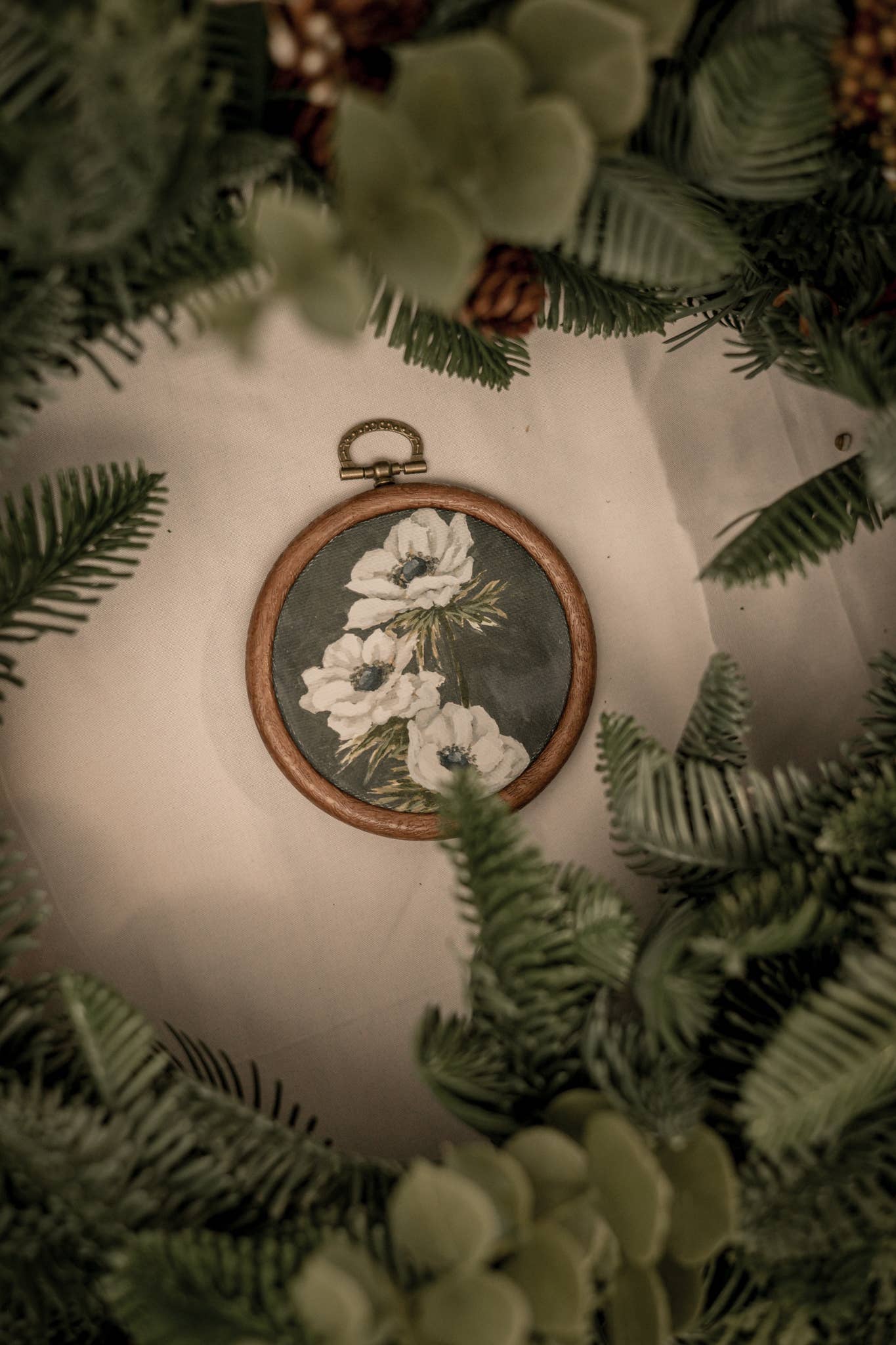 "Wild Flower no. 3" Circle Ornament