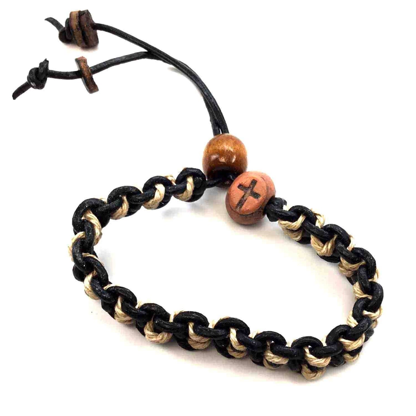 Cross Bead Macrame Bracelet