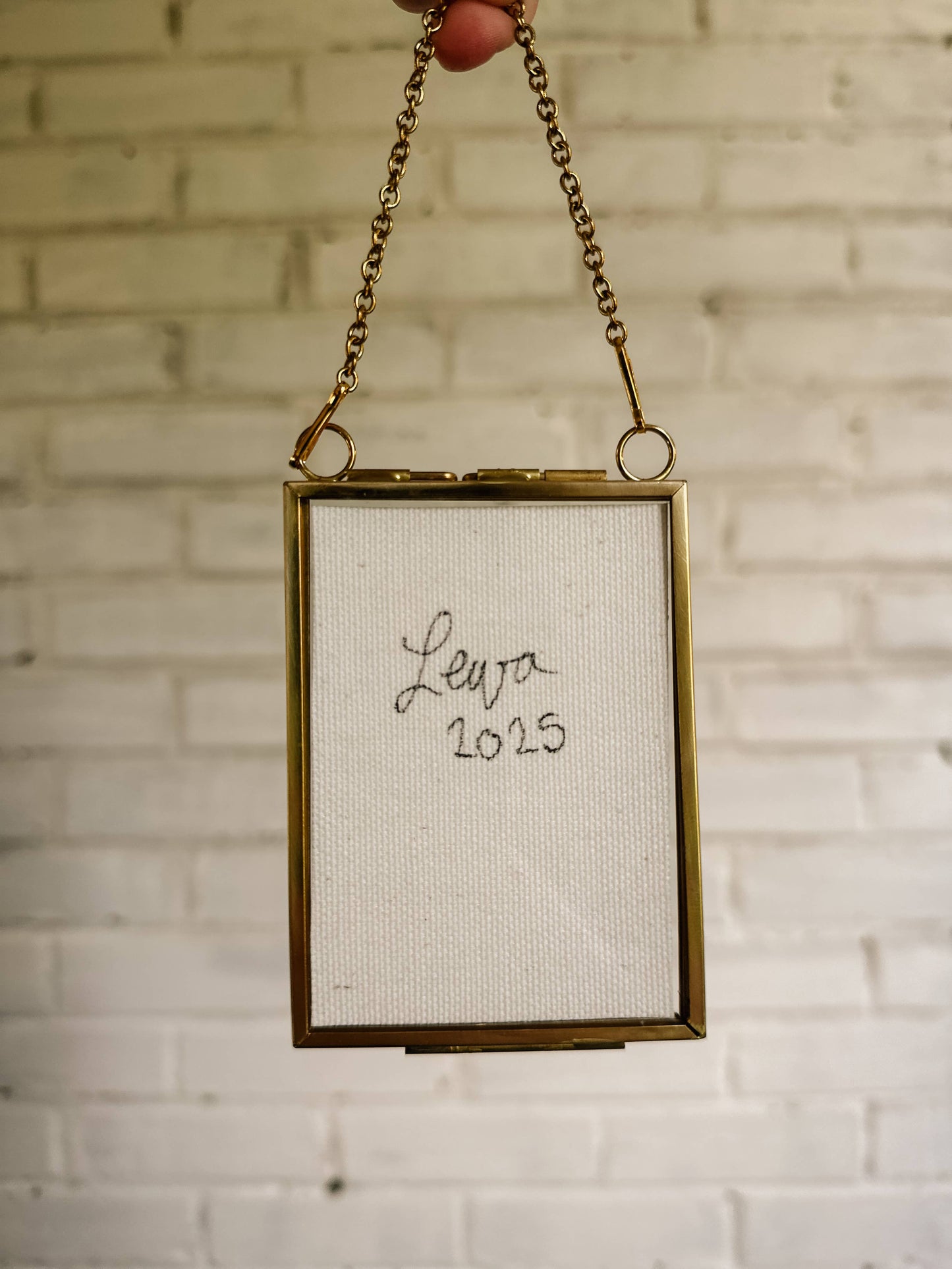 "Wild Flower no. 3" Gold Frame Ornament   