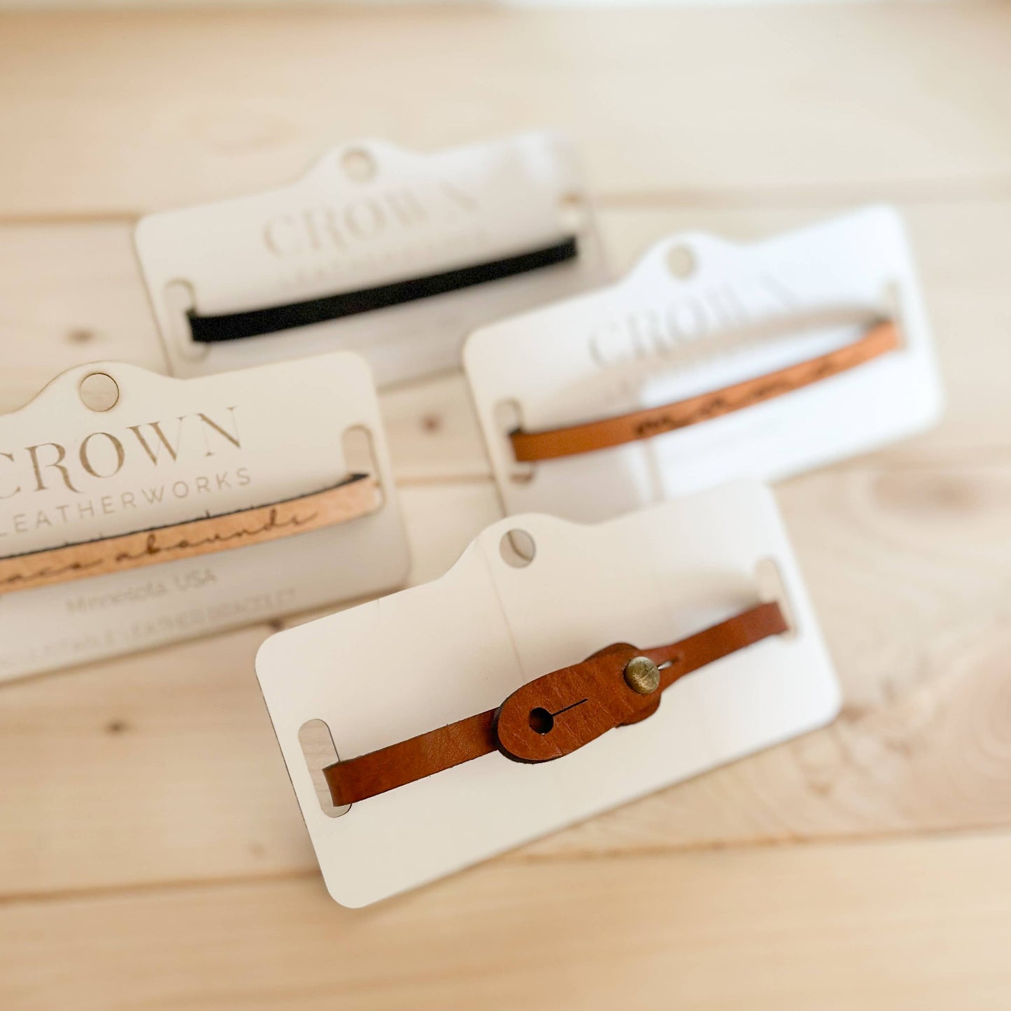 Natural Leather Stacking Bracelet | redeemed