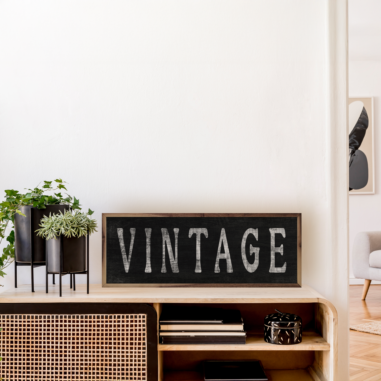 Vintage Simple Black: 12x4
