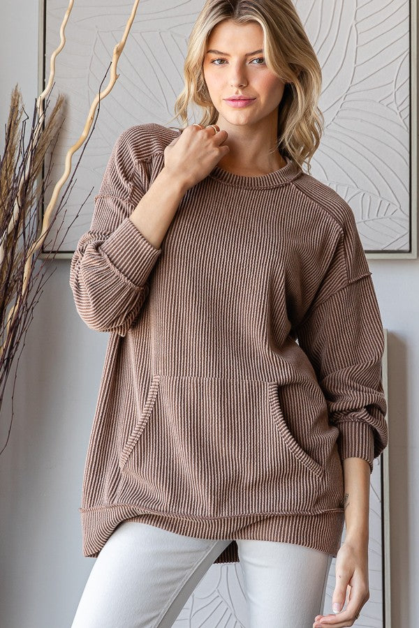 The Camille Pullover Sweater - Chestnut