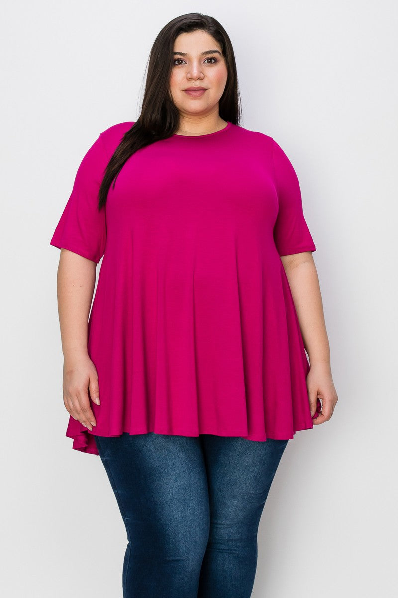 The Pink Berry Tunic Top (1X-6X)