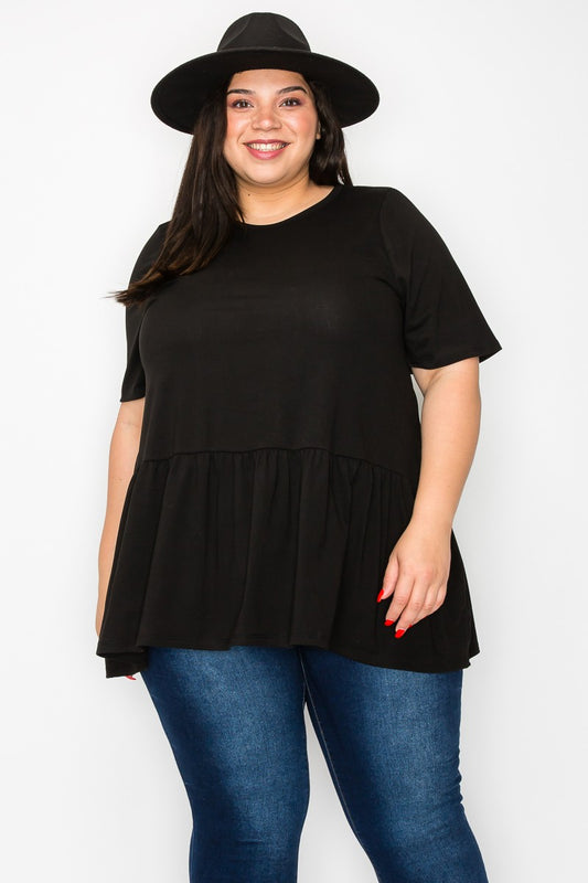 The Tori Black tunic top (3X-5X)