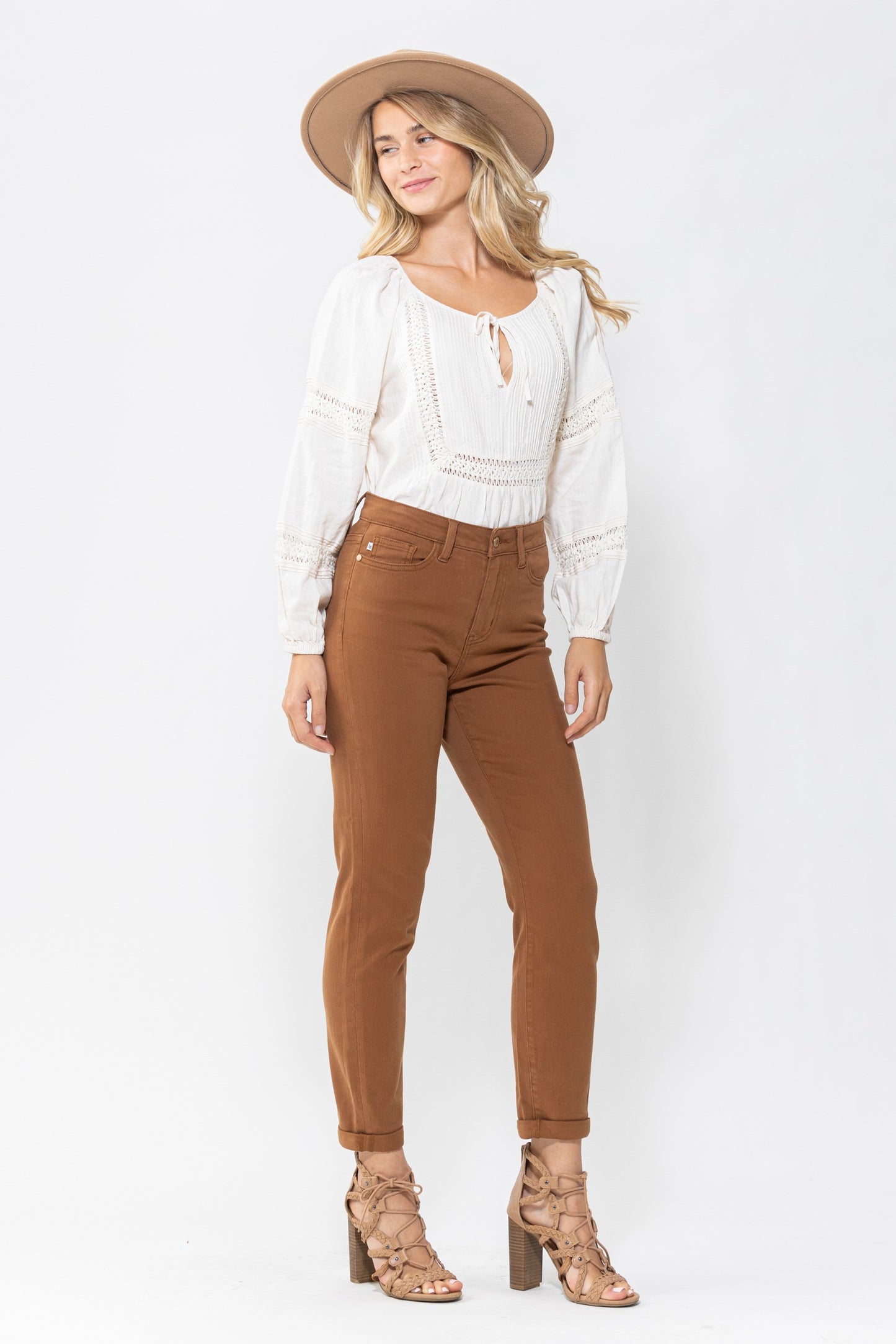 Judy Blue High Waist Brown Slim Fit