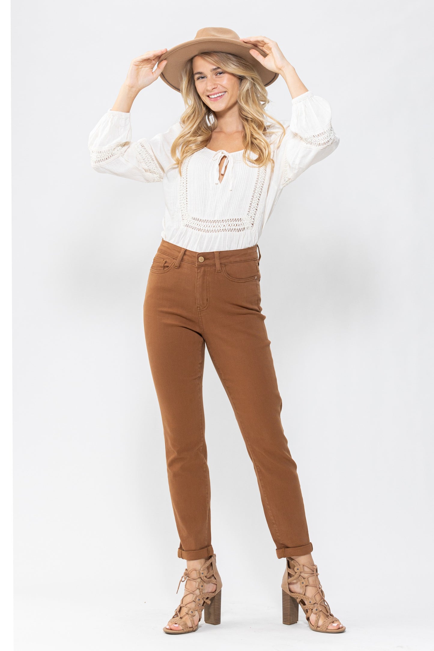 Judy Blue High Waist Brown Slim Fit