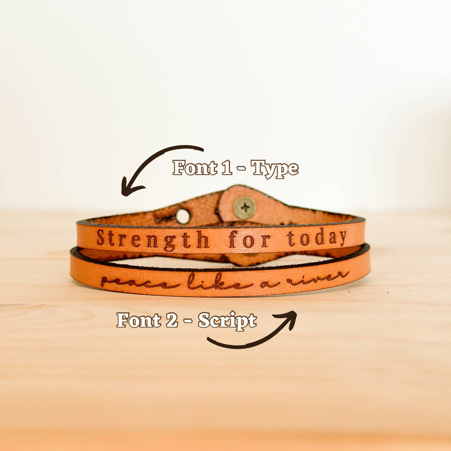 Natural Leather Stacking Bracelet | redeemed
