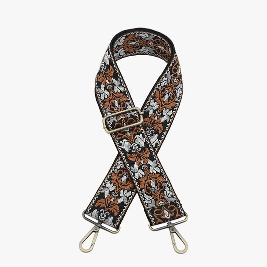 Black/Camel/Grey Guitar Strap