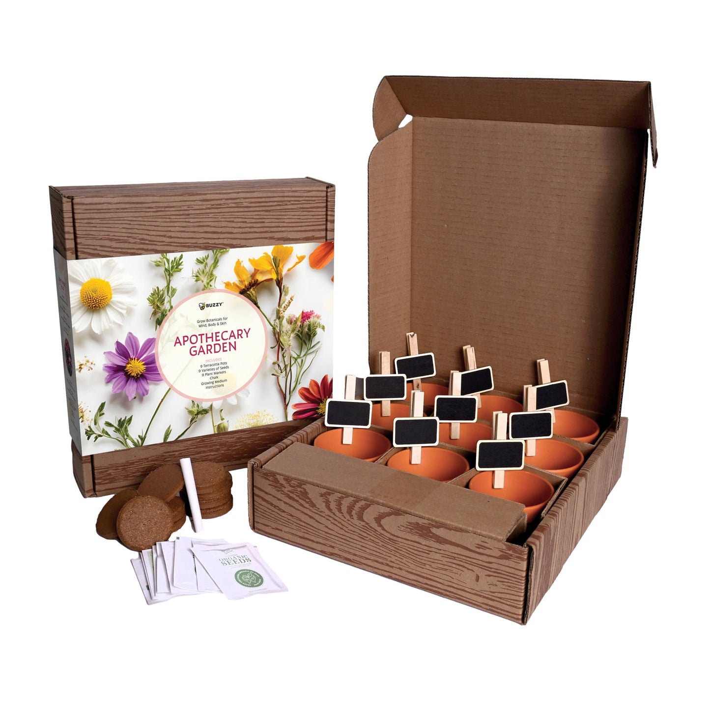 Apothecary Garden | Wellness Kit with 9 Herb & Flower Seeds