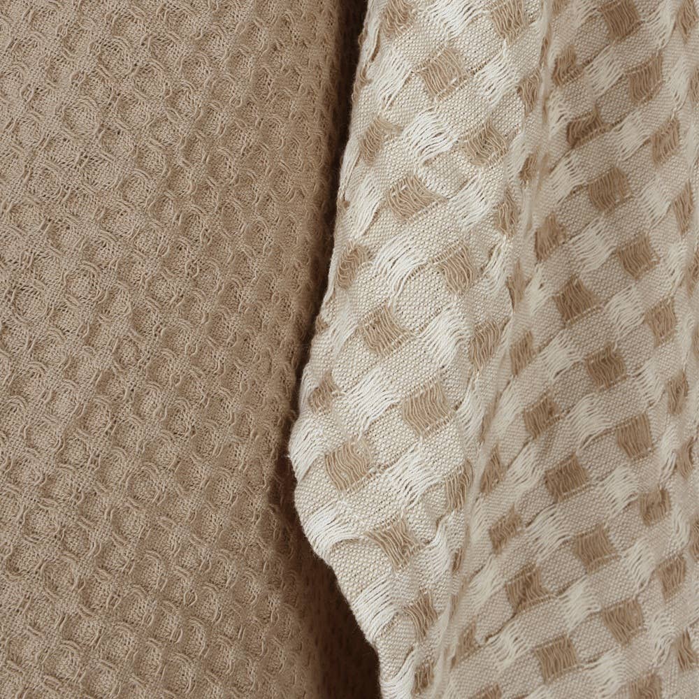 Waffle Tea Towel Set/2 - Taupe
