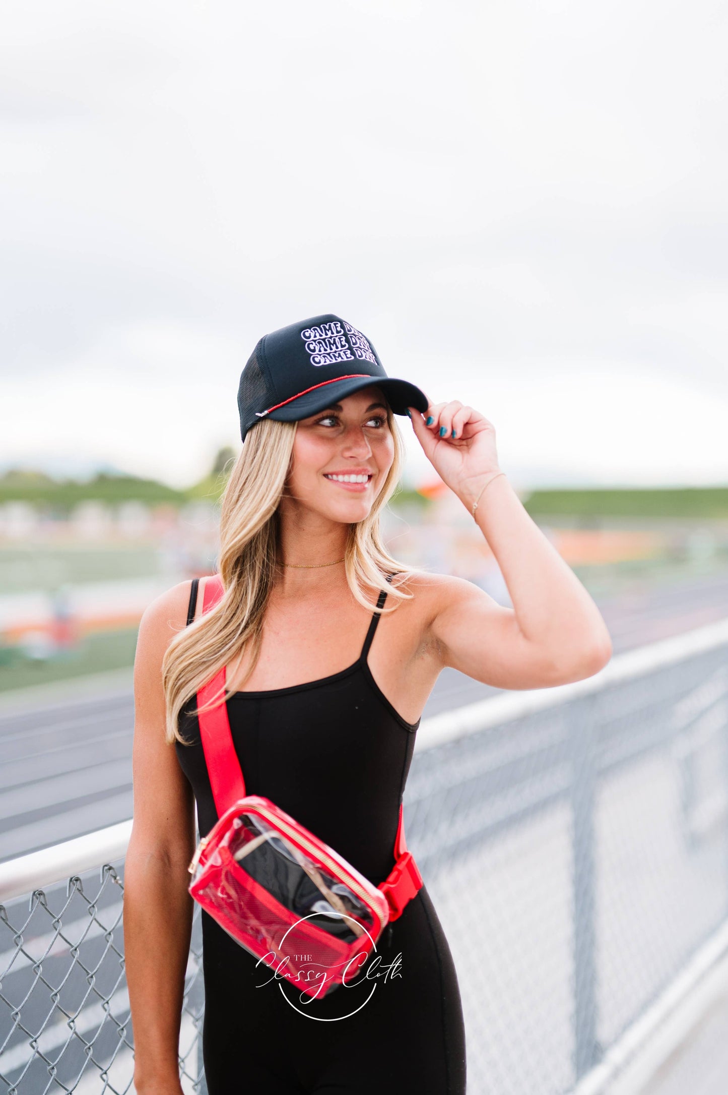 Stadium Clear Belt Bag - Red