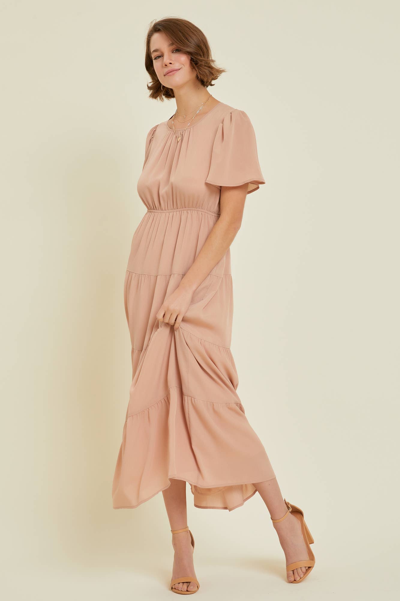 The Sheena Maxi Dress: Light Mauve (Small-3X)