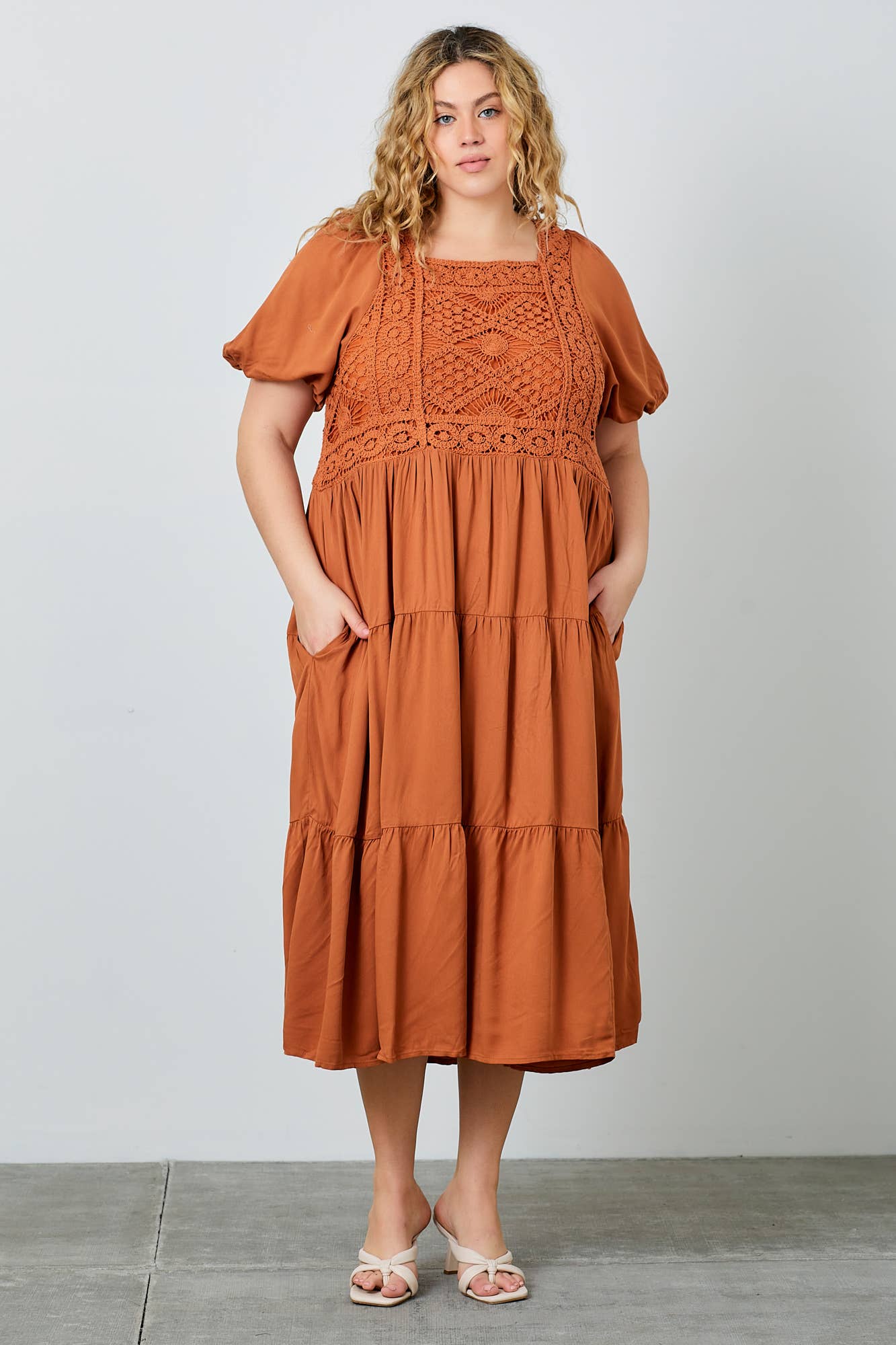 The Martha Crochet bodice Maxi Dress