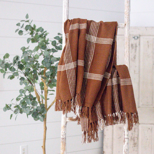 Throw - Cocoa and Cream Plaid