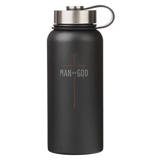 Water Bottle SS Black Man of God