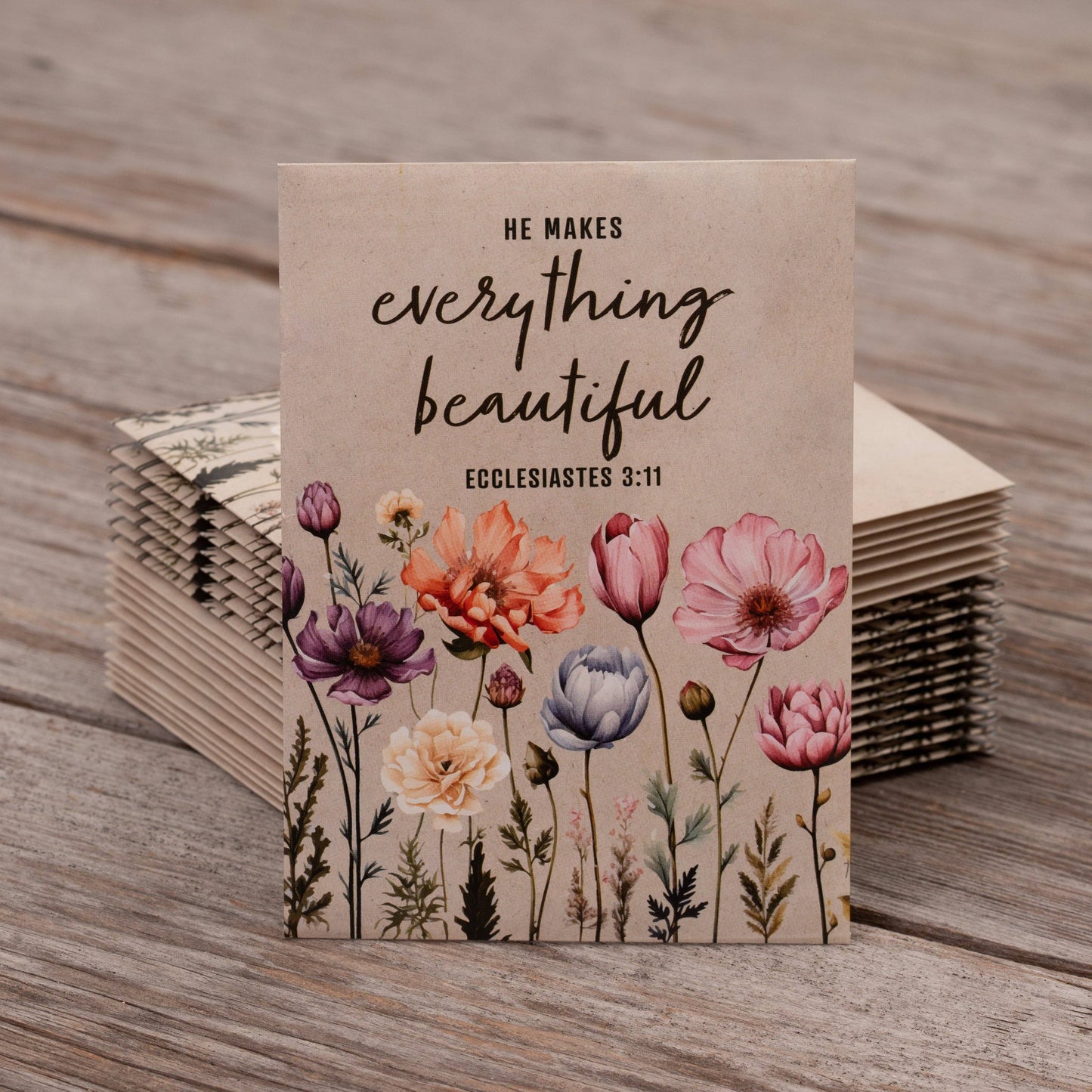 He Makes Everything Beautiful - Pollinator Wildflower Mix Seed Packets