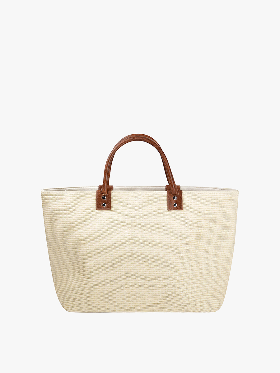 Hazel Large Straw Tote w/ Dual Handles: