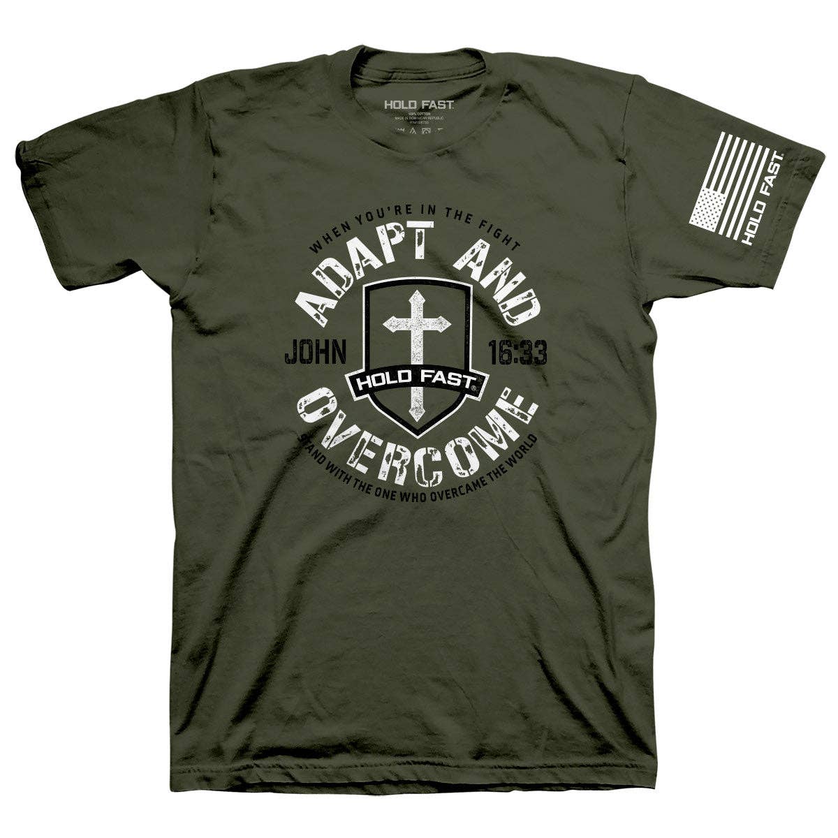 HOLD FAST Mens T-Shirt Adapt And Overcome