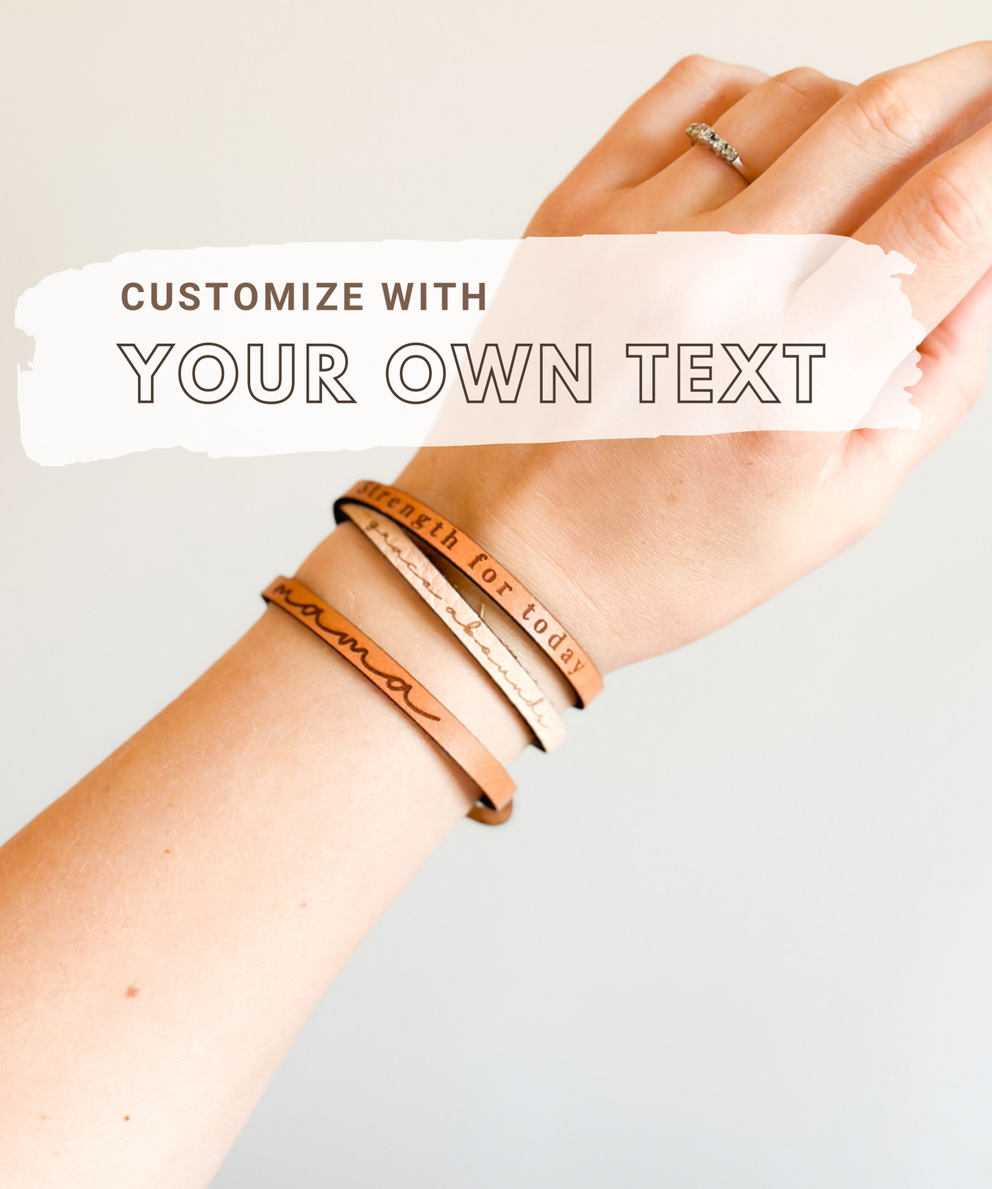 Natural Leather Stacking Bracelet | redeemed