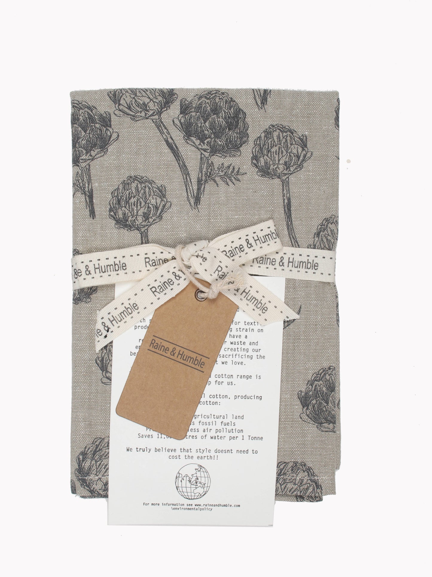 Artichoke Napkins Charcoal Artichoke set of 4