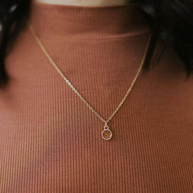 Mustard Seed Faith Necklace: 19 Inches / Gold