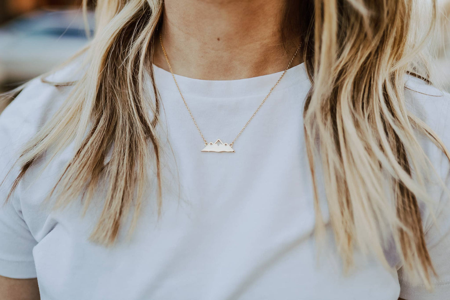 Mountain Necklace- Gold/Silver: Yellow Gold