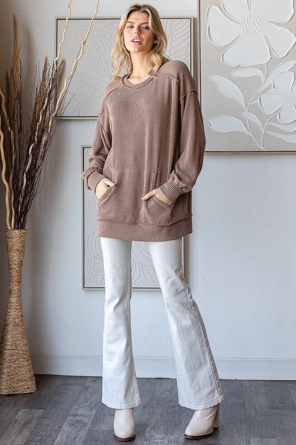 The Camille Pullover Sweater - Chestnut