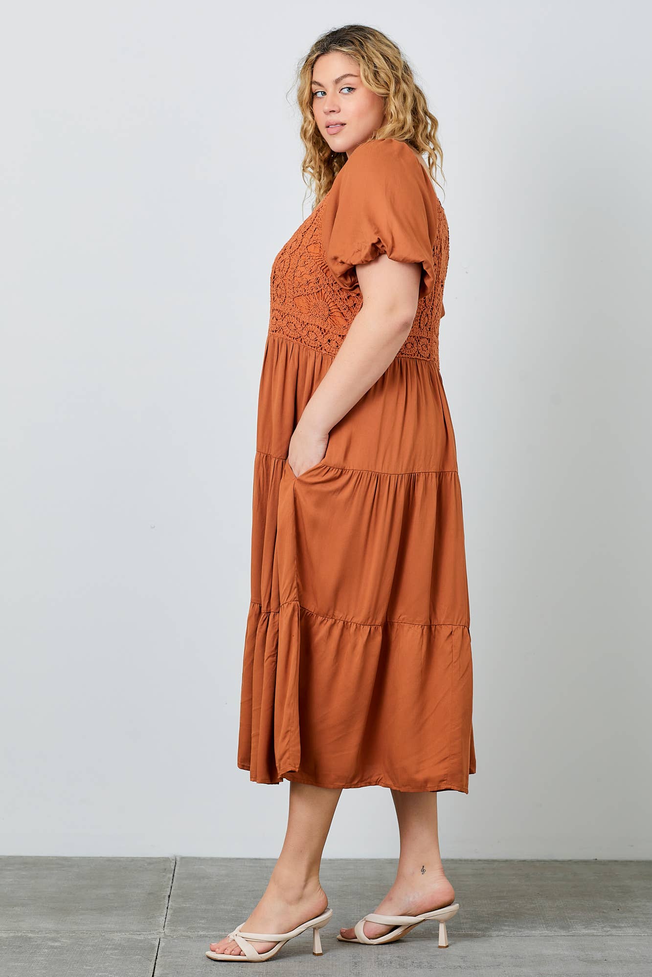 The Martha Crochet bodice Maxi Dress