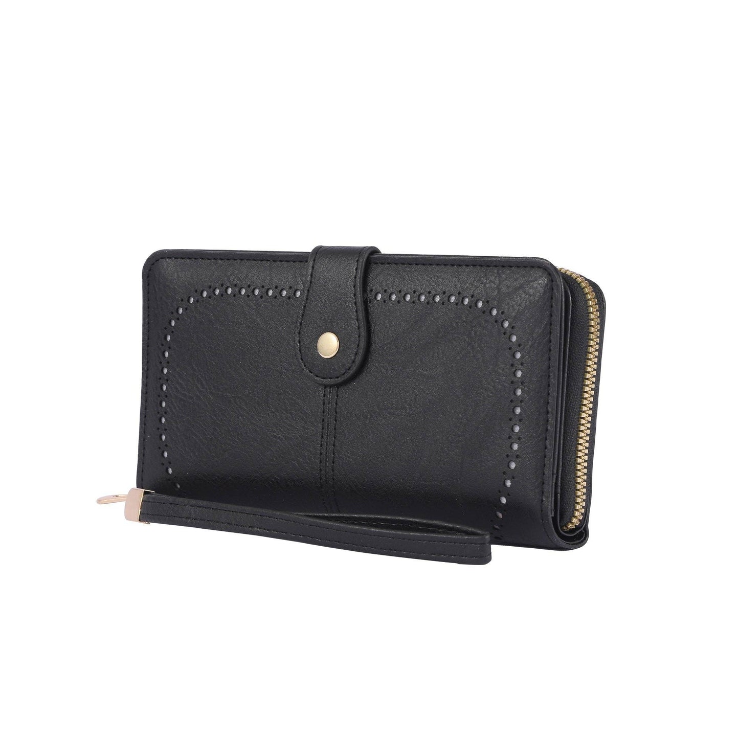 The Rachel Vegan Leather Wallet:  Black