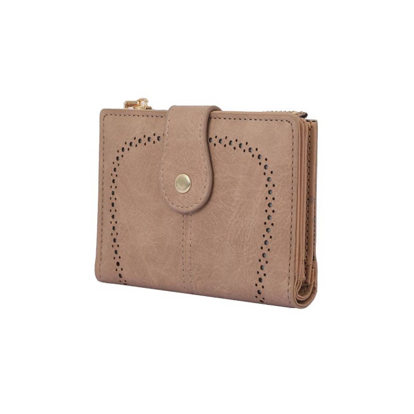 The Lena Vegan Leather Wallet: Taupe