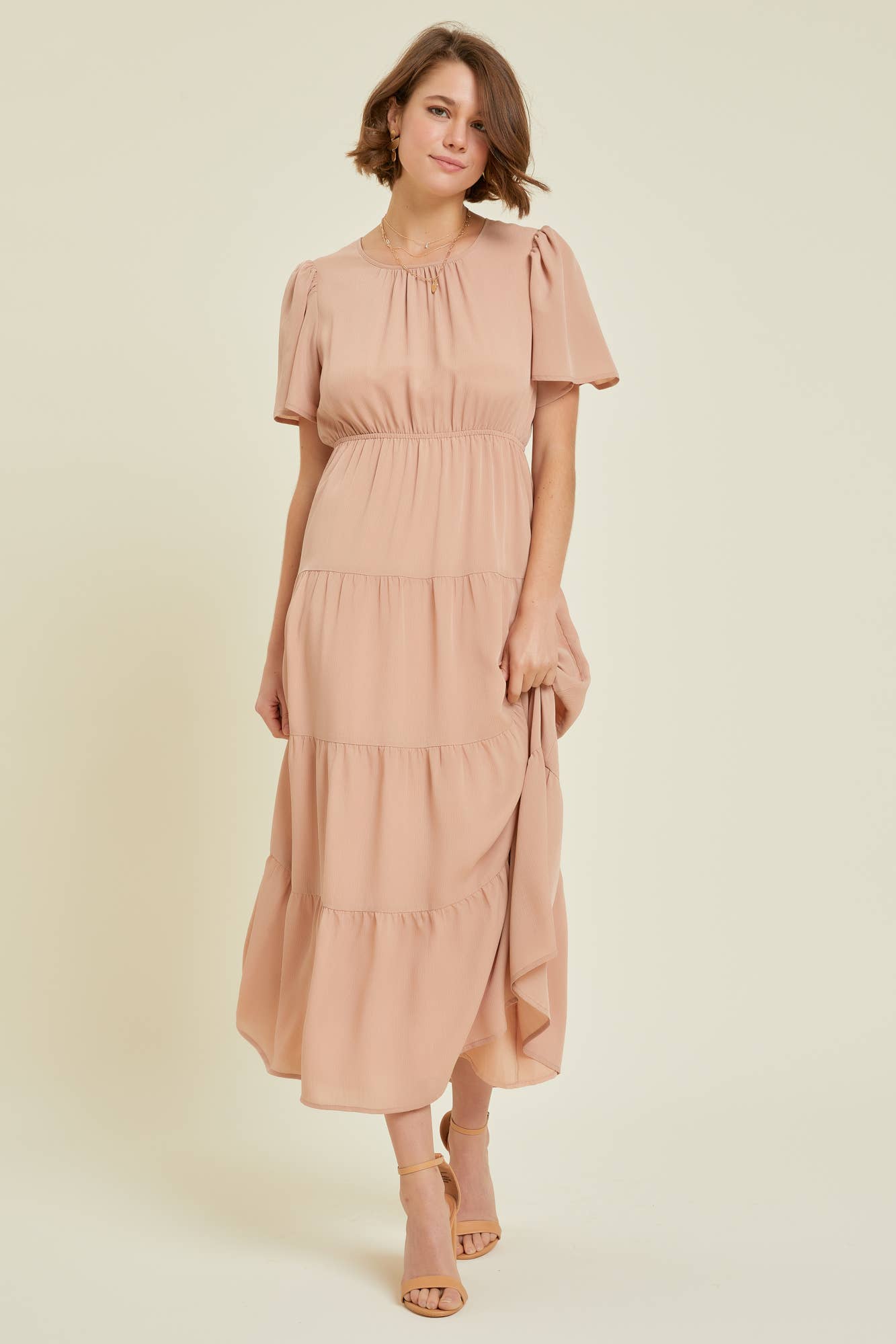 The Sheena Maxi Dress: Light Mauve (Small-3X)