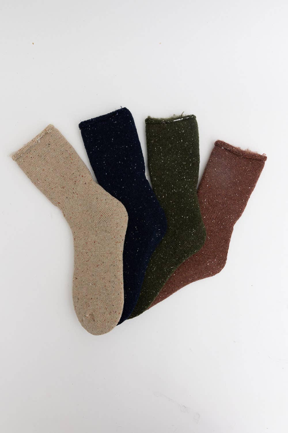 Thick Knit Crew Socks - Mauve
