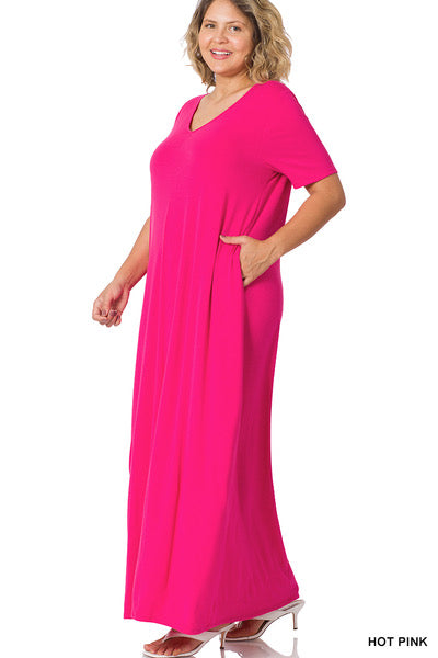 Hot Pink Maxi Dress (S-XL)