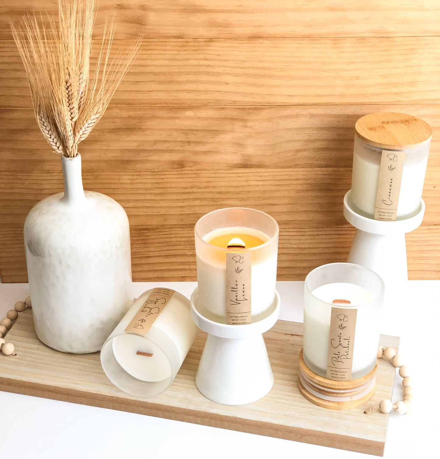 Lavender & Chamomile Soy Candle, Luxury Candle 10 fl oz