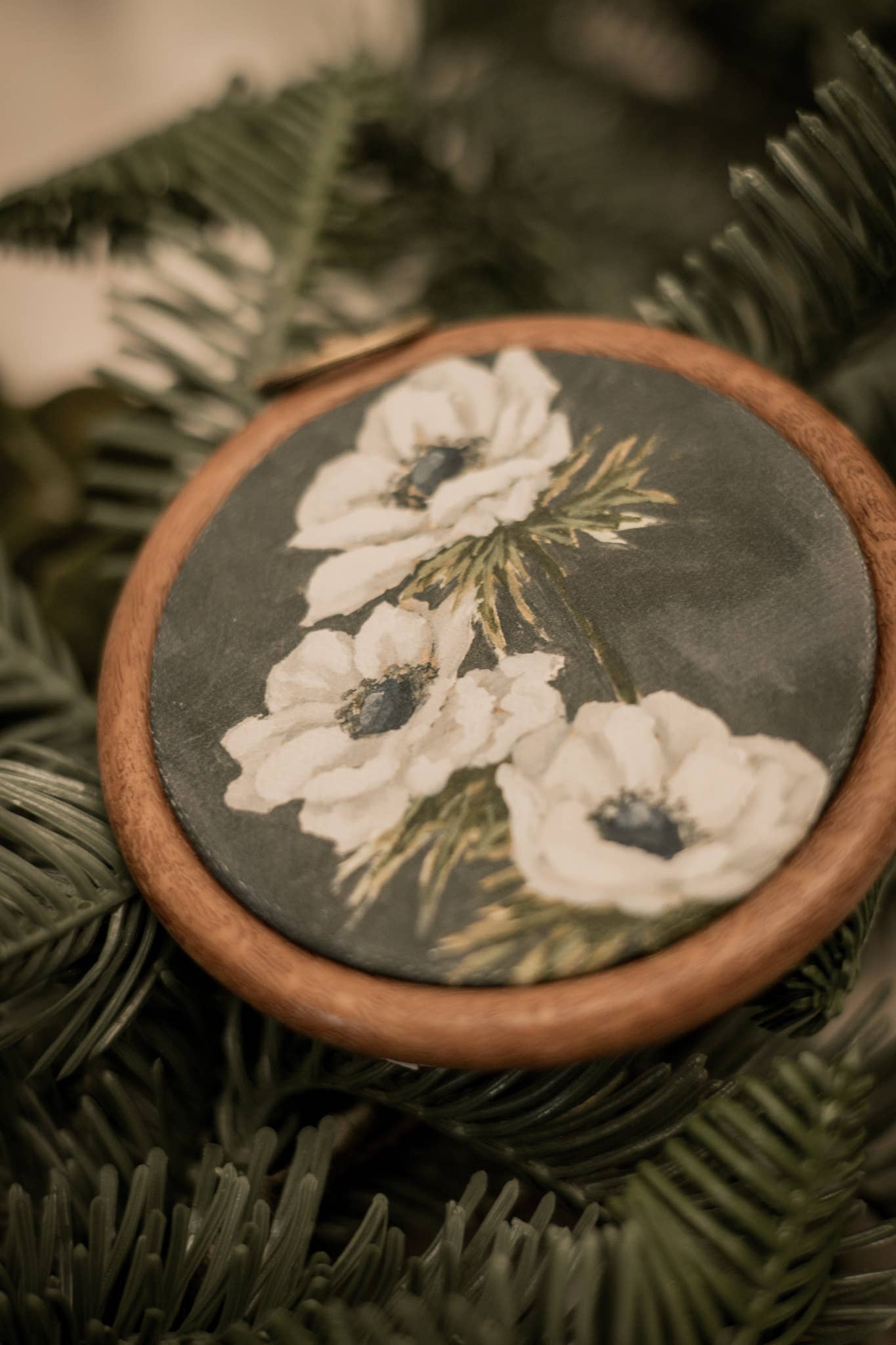 "Wild Flower no. 3" Circle Ornament  