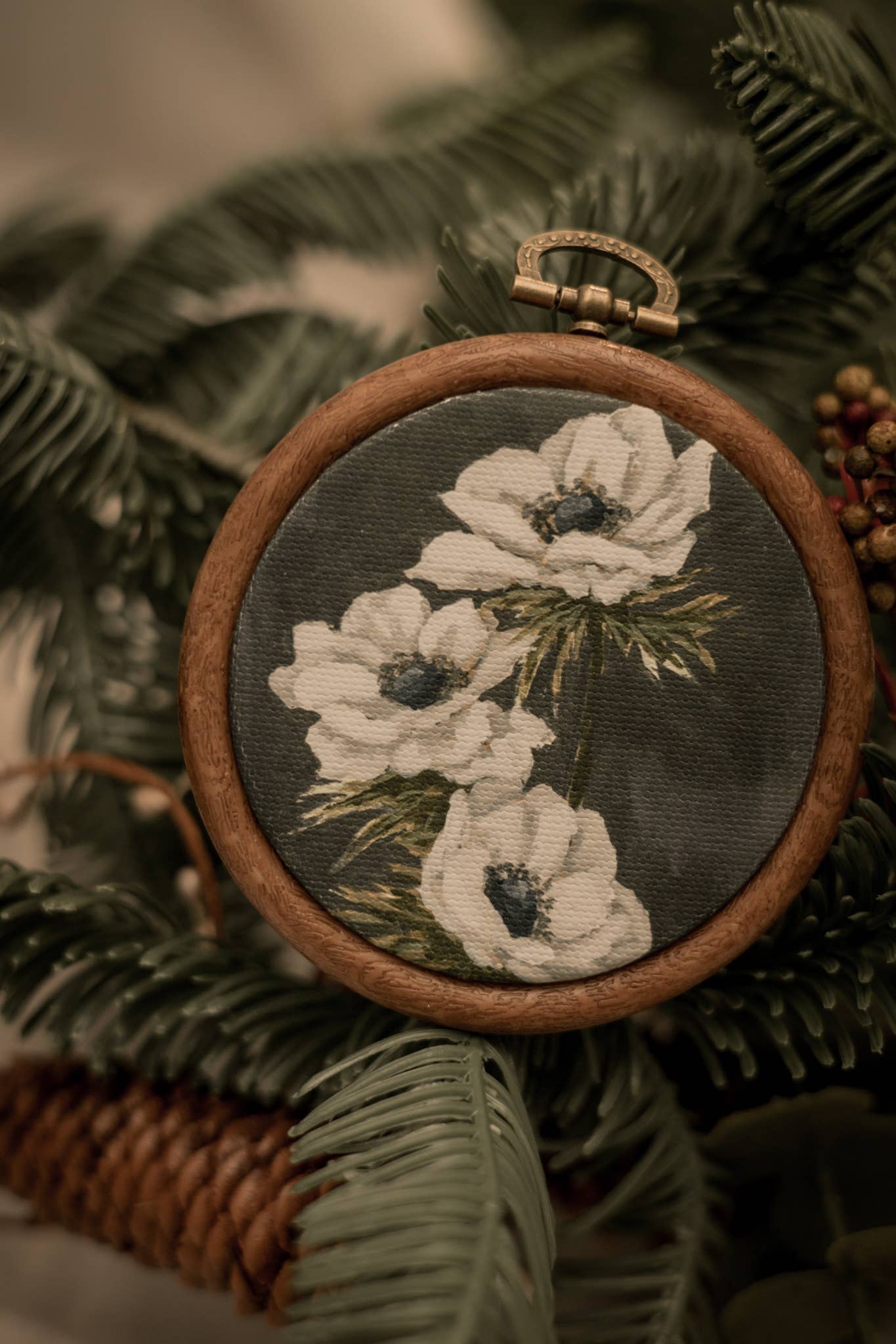 "Wild Flower no. 3" Circle Ornament  
