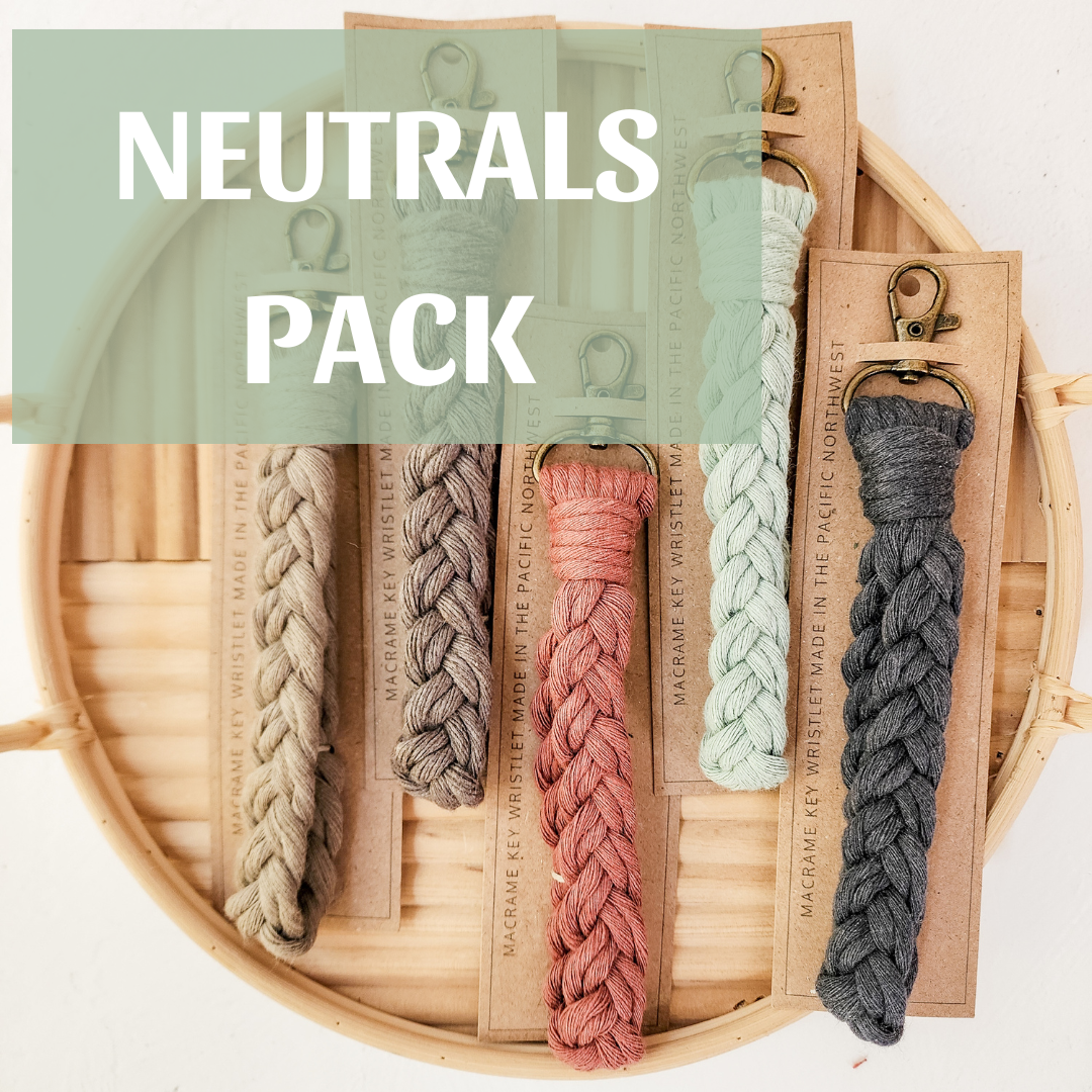 Macrame Key Wristlets - Neutrals Pack