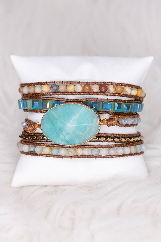 Kelly Wrap Bracelet: Amazonite