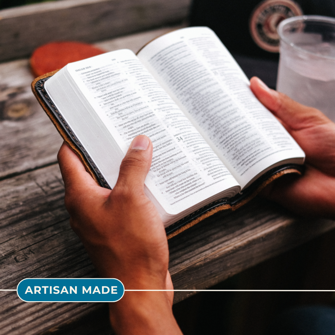 ESV Bible | Leather Goods | Artisan Made | Ethical Gift: Stone
