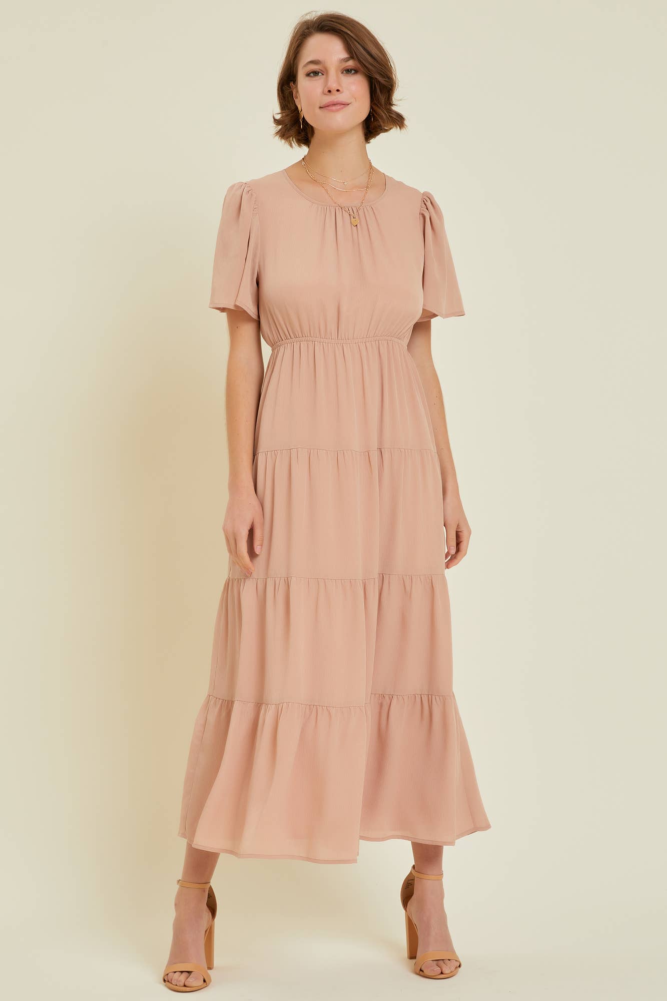 The Sheena Maxi Dress: Light Mauve (Small-3X)