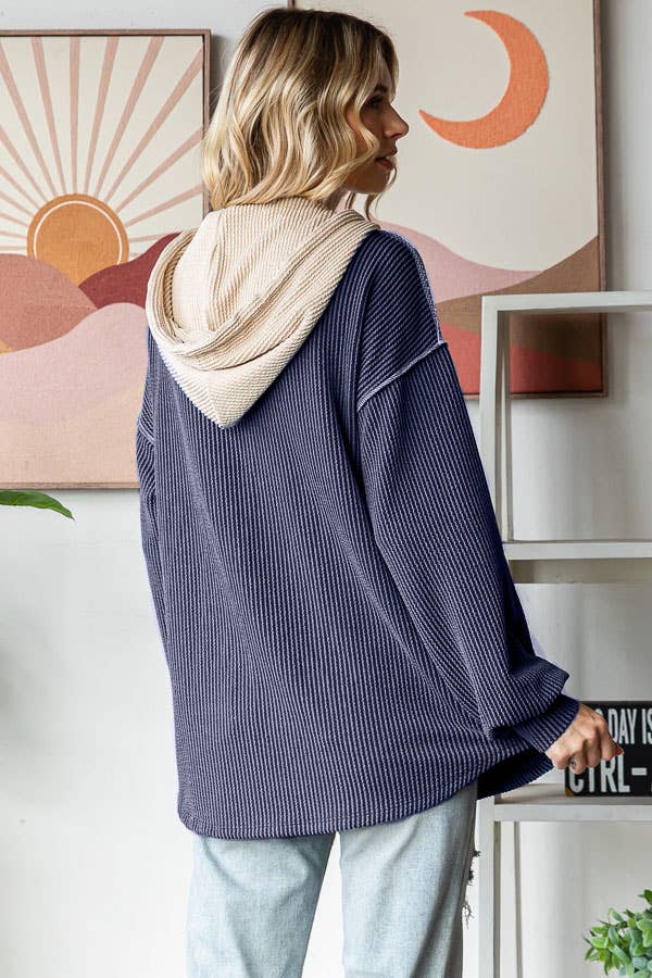 Ribbed Rebecca Hoodie - (S-XL)