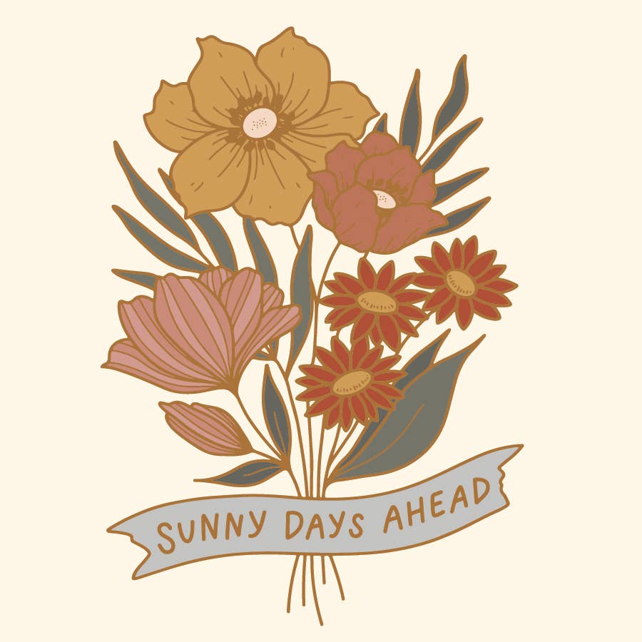 Sunny Days Ahead Vinyl Sticker Floral