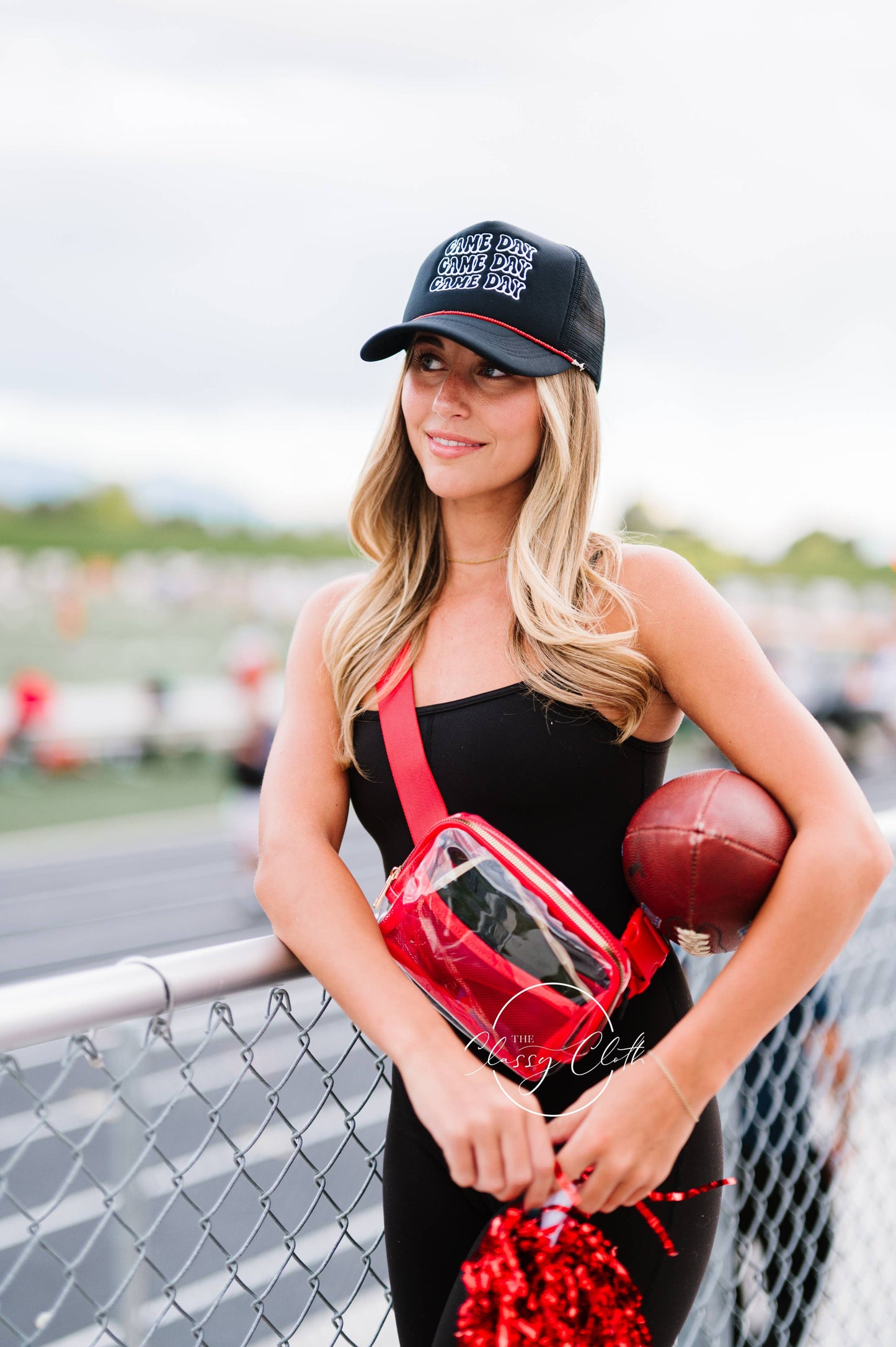 Stadium Clear Belt Bag - Red