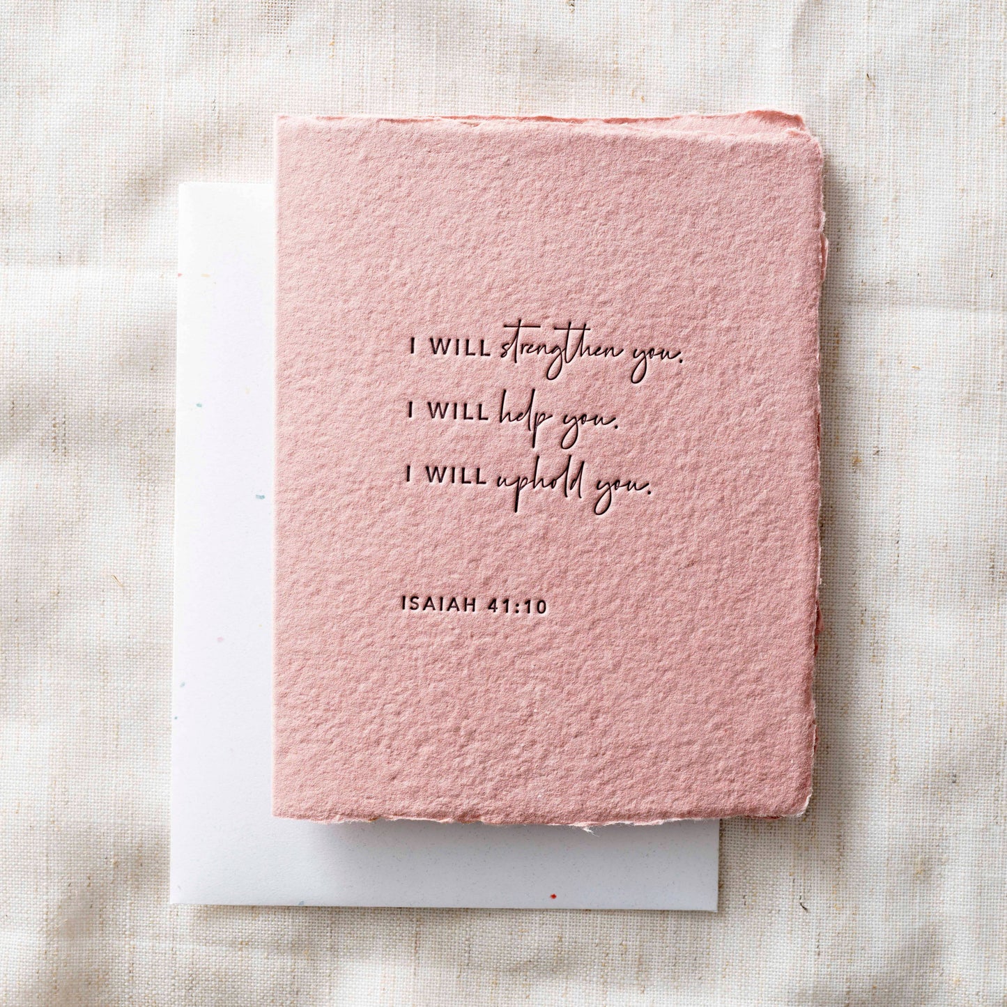 Strengthen You Help You | Religious Greeting Card: Blank on Back.