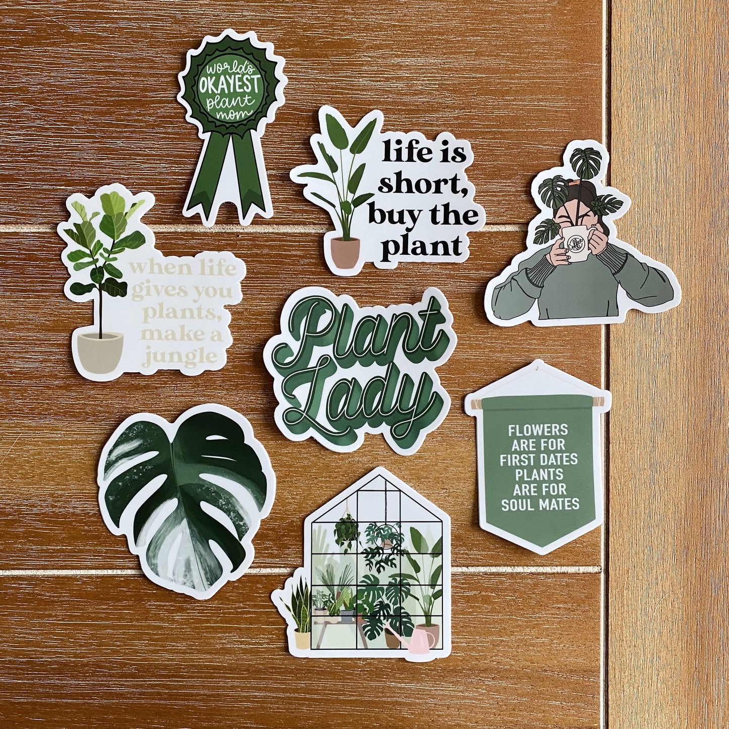 Plant Lady Script CLEAR Sticker