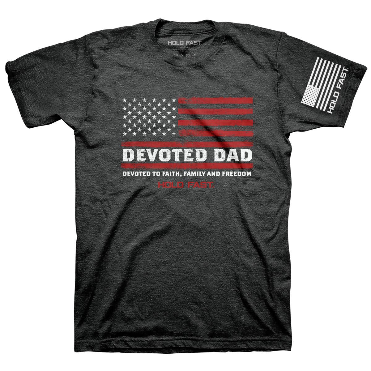 Devoted Dad Flag: Dark Heather (S-3X)
