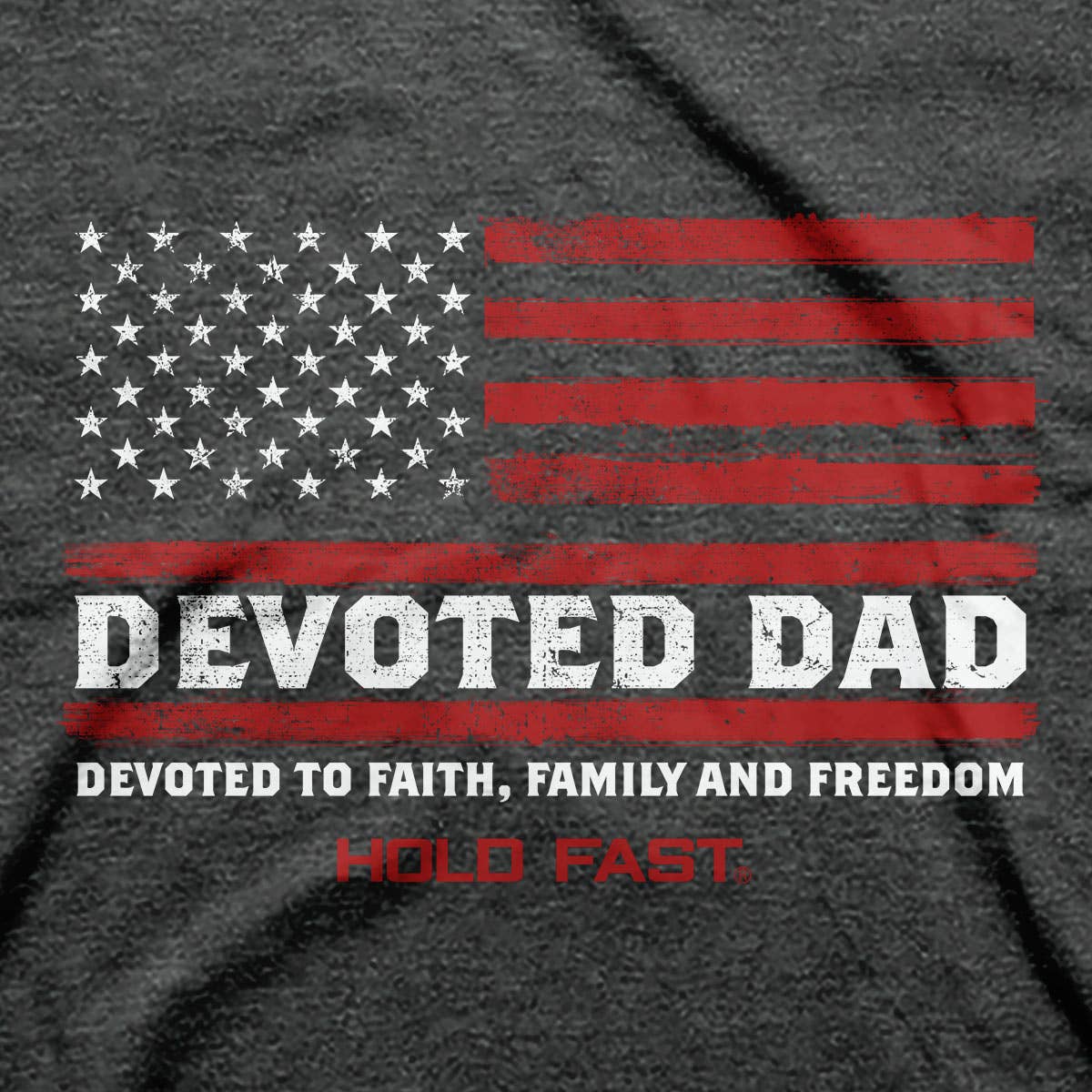 Devoted Dad Flag: Dark Heather (S-3X)