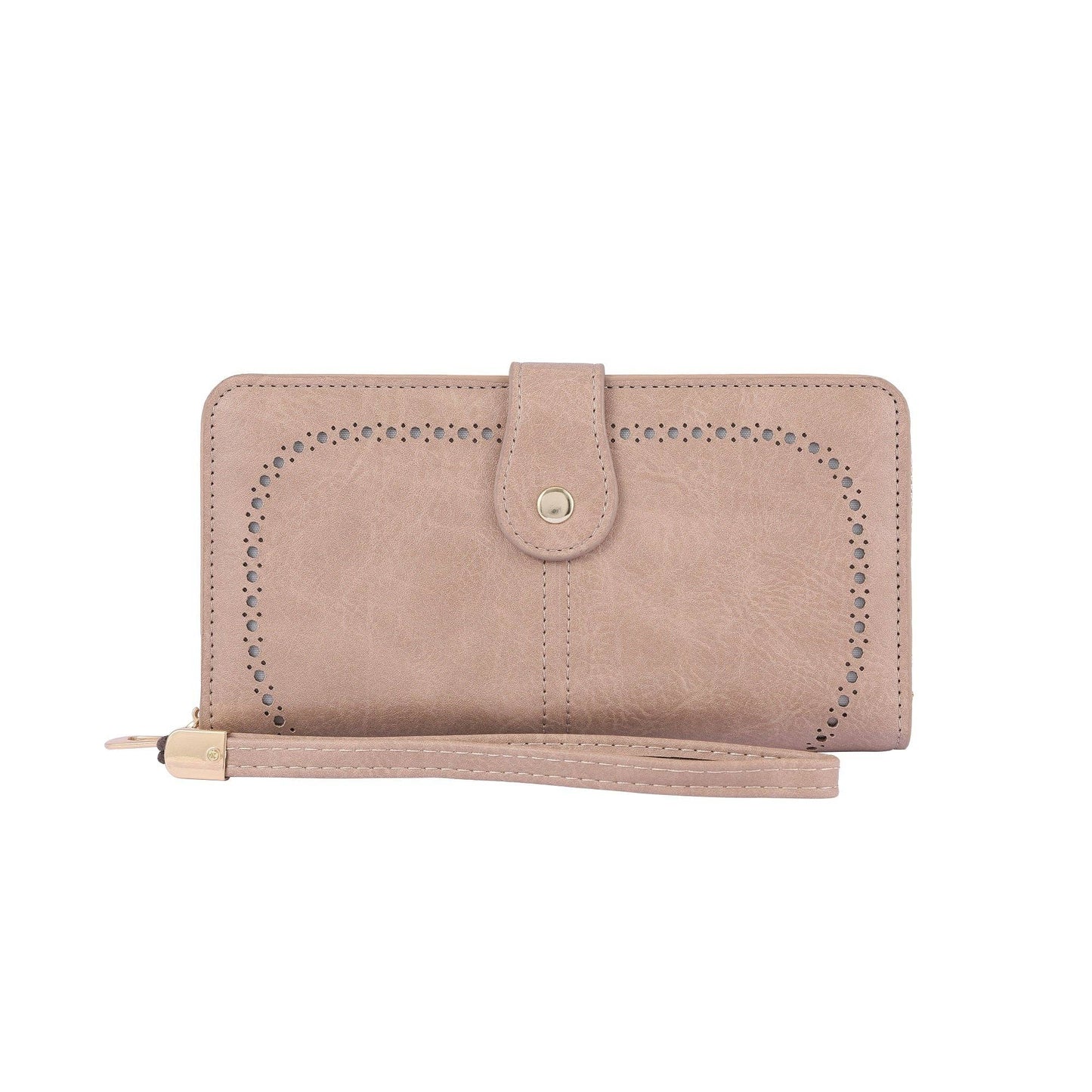 The Rachel Vegan Leather Wallet: Taupe