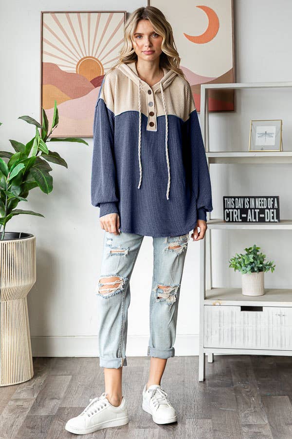 Ribbed Rebecca Hoodie - (S-XL)